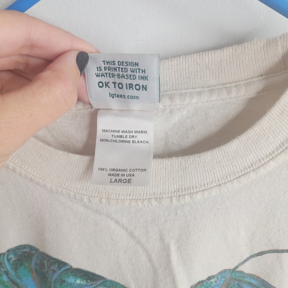 Liberty Organics Colorful Lobster T-shirt Made in USA large - Picture 5 of 9